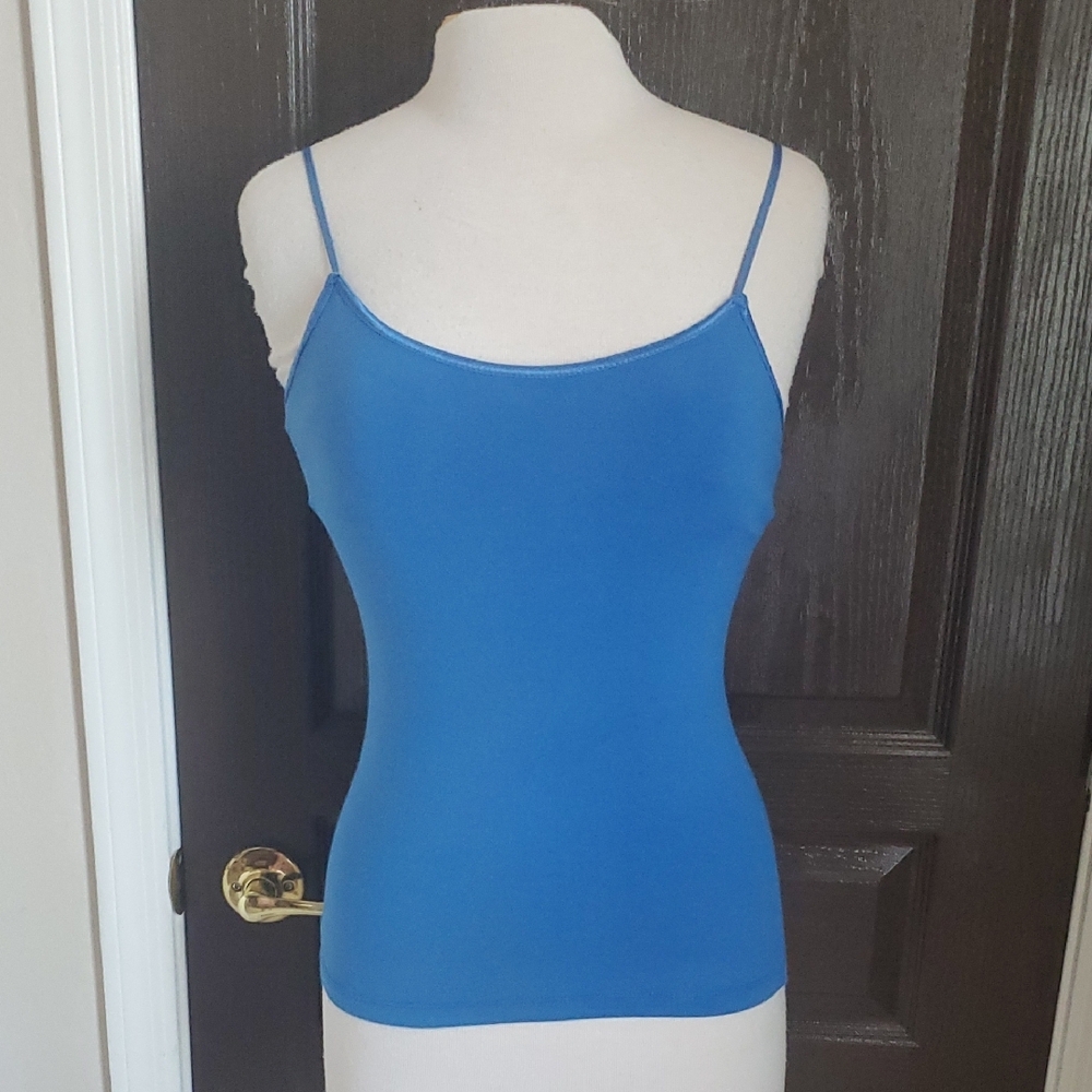 Blue Spaghetti Strap Tank Top